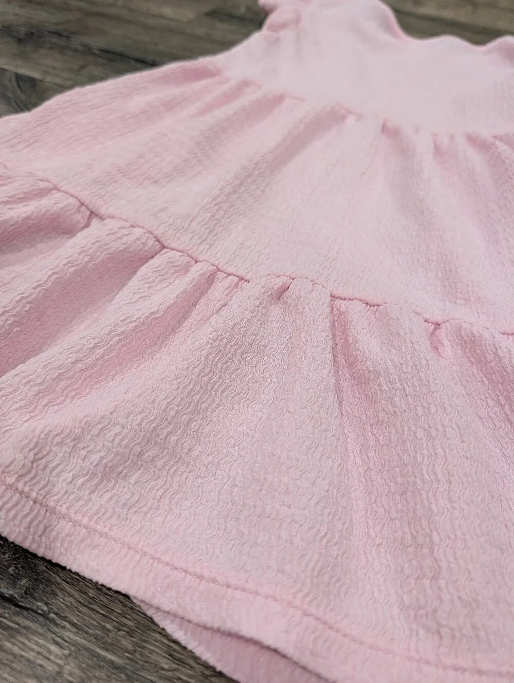Old Navy Size 6-7 Light Pink Summer Dress Lightweight Ruffle Sleeve Small